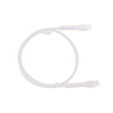 Mini Patch Cord Cat6 Ultra Slim 1 m Blanco – Ahorra Espacio sin Organizadores, con Bota Flexible